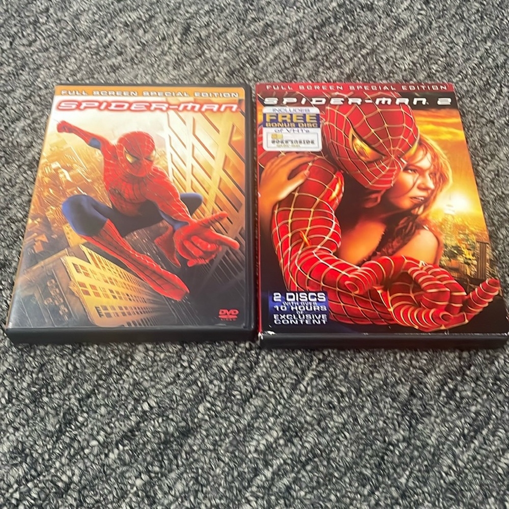 Spiderman 1 and 2 special edition dual dvds